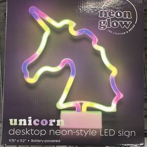 Unicorn neon style LED sign